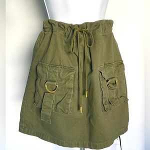 Army green skirt